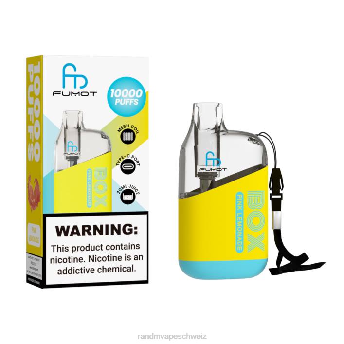 RandM Vape Schweiz | Fumot Original RandM Tornado Box 00P291 10000 Airflow Control Vape-Gerät 1St Blaubeereis